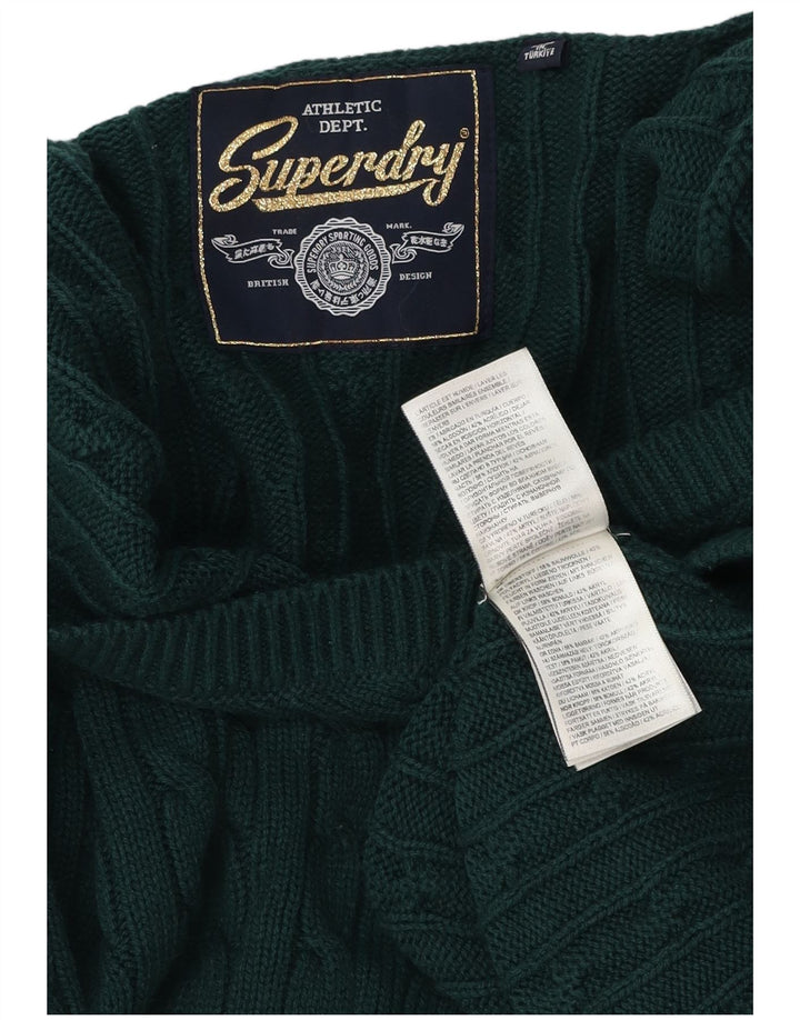 Suéter masculino Superdry com decote em V XL verde acrílico