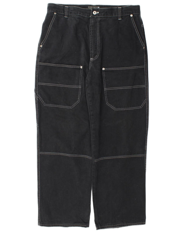 Wampum Mens Cargo Straight Jeans IT 50 Grande W34 L31 Algodão Cinza