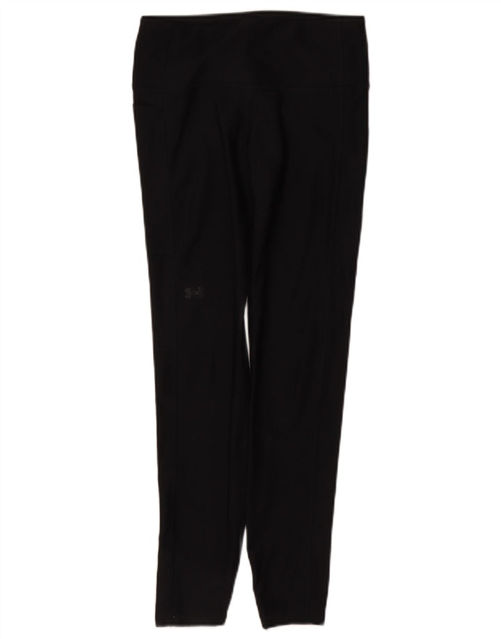 Under Armour Womens Heat Gear Leggings UK 10 Pequeno Poliéster Preto