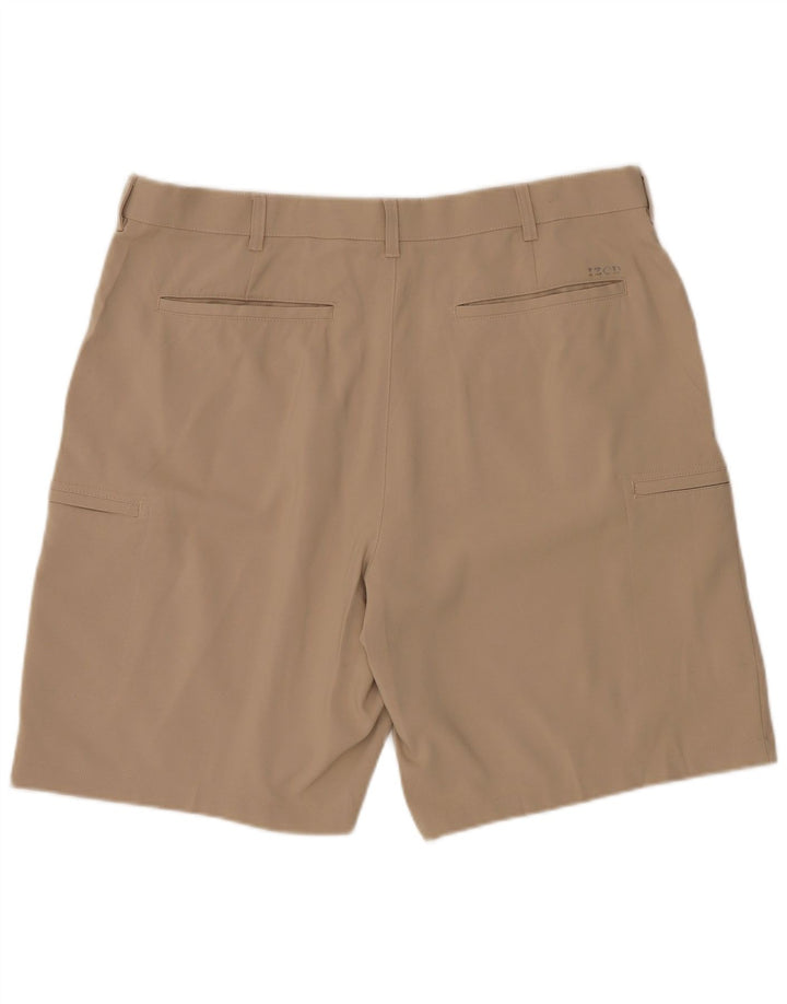 Shorts cargo masculino IZOD W38 XL poliéster bege