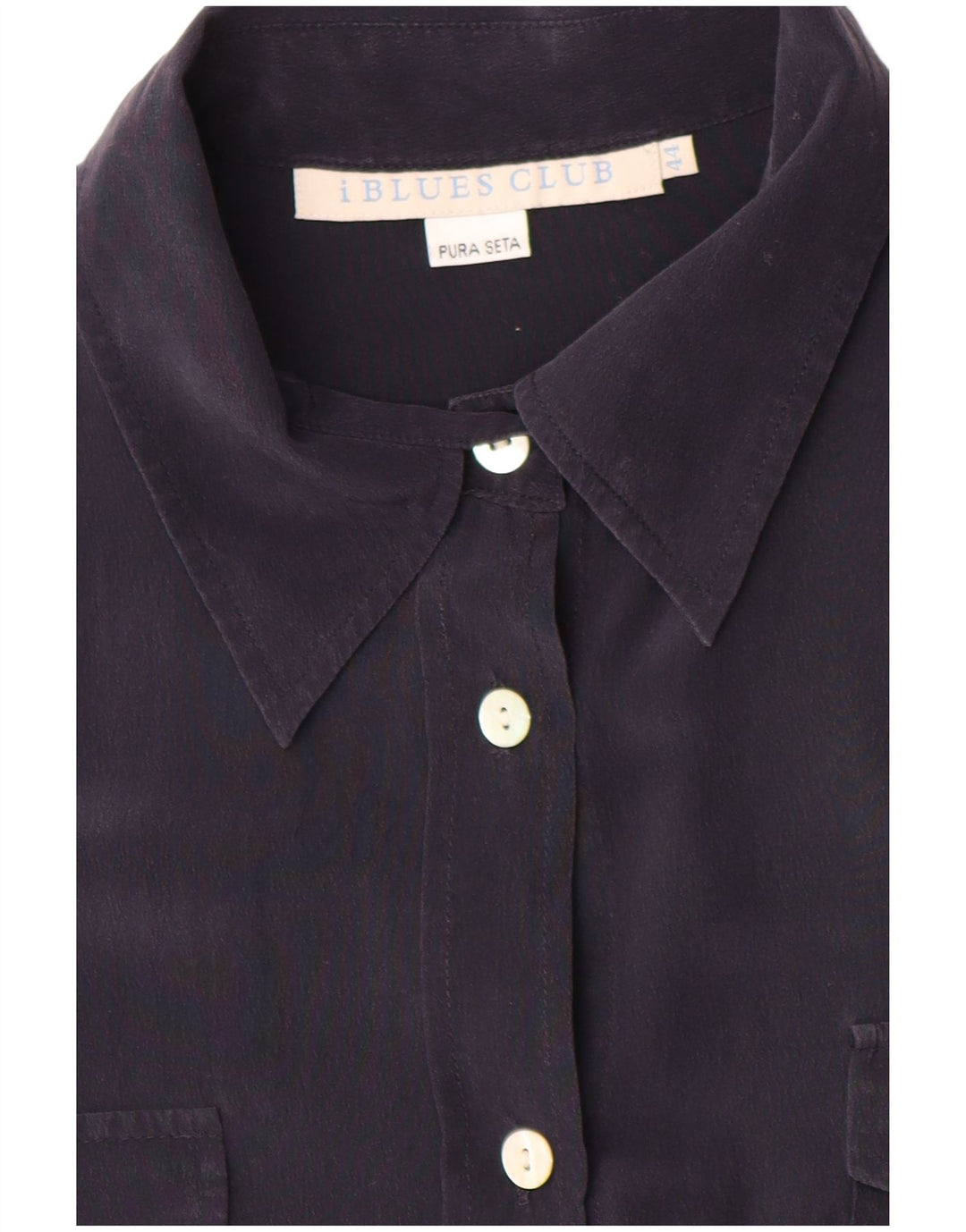 Blusa feminina i Blues IT 44 seda azul marinho médio