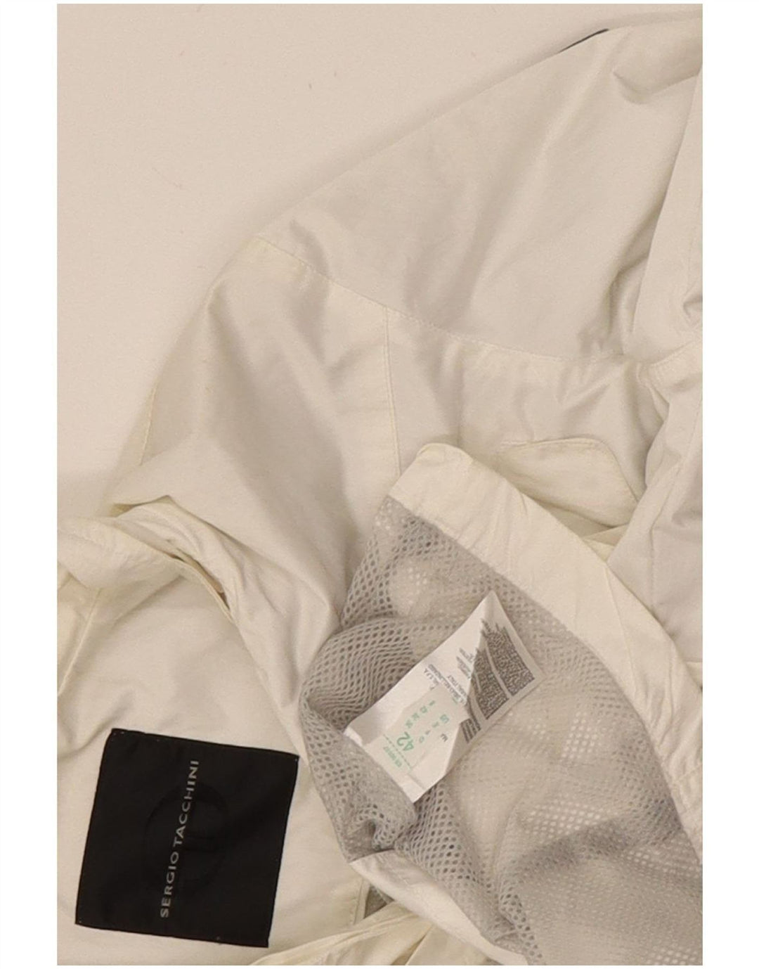 Jaqueta utilitária feminina Sergio Tacchini IT 42 poliéster branco médio