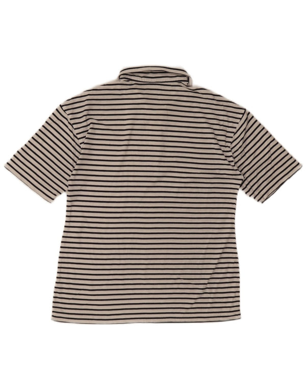 Camisa polo masculina Lacoste tamanho 4 listra branca média