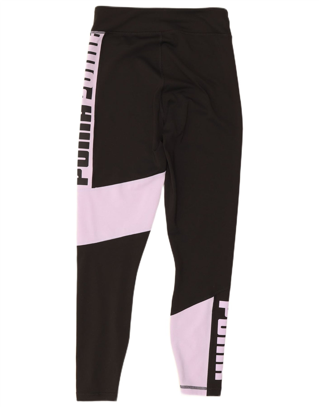 Puma Womens Graphic Leggings UK 10 Pequeno Preto Colorblock