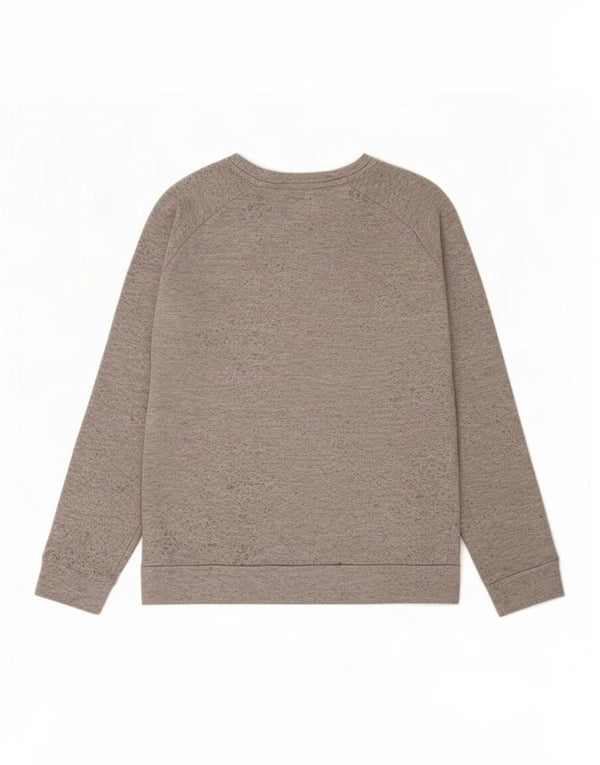 Zara moletom masculino jumper grande poliéster manchado cinza