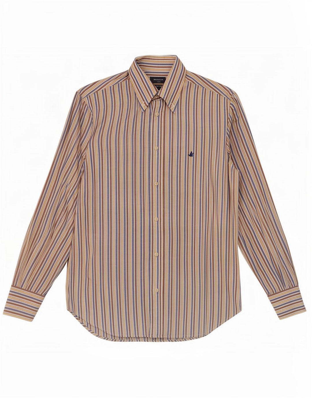 Camisa masculina Brooksfield Slim Fit tamanho 39 médio listrado multicolorido