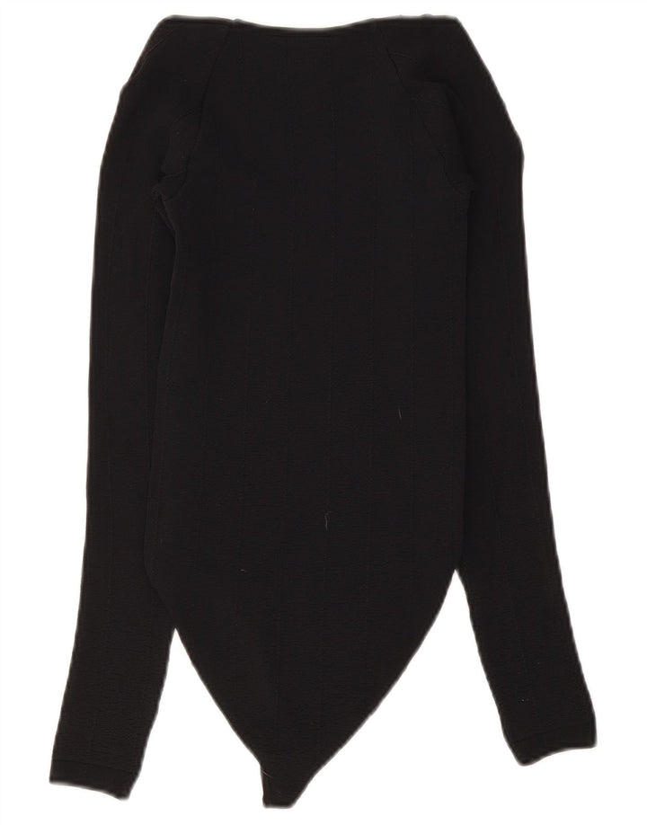 Macacão feminino de manga comprida Zara UK 4 XS preto poliamida