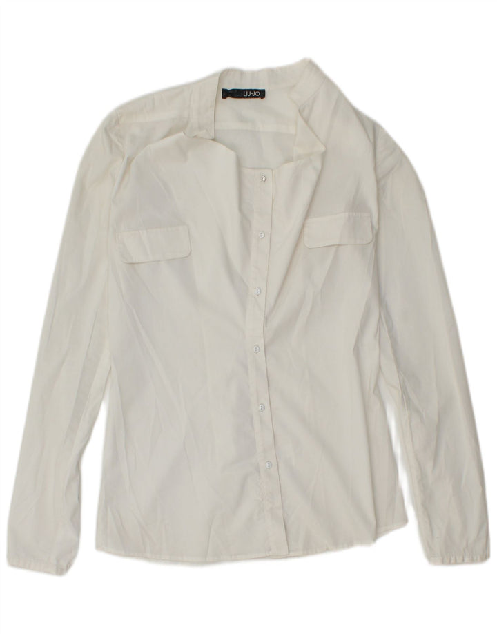 Camisa feminina Liu Jo UK 8 pequena branca