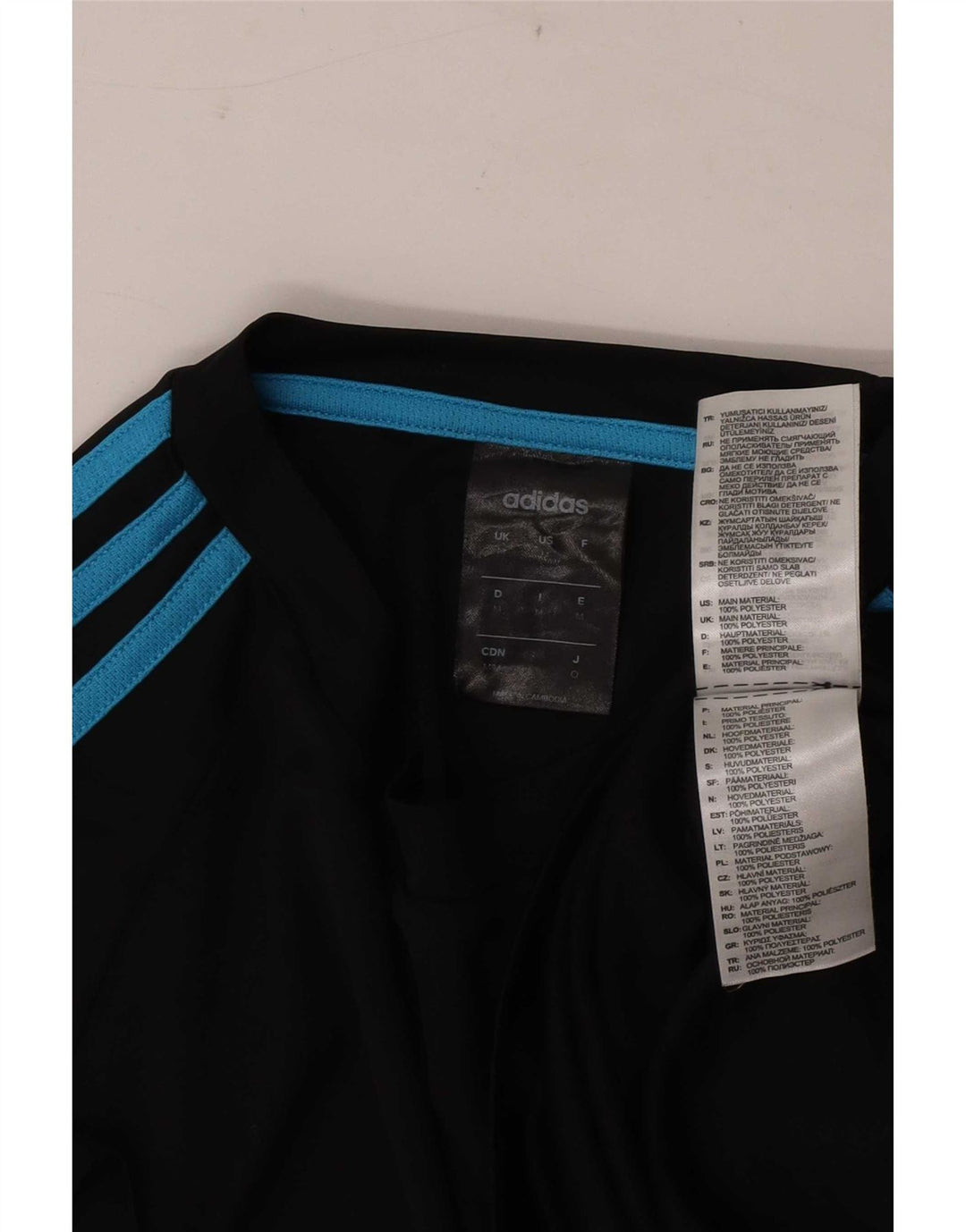 Adidas Mens Climalite Camiseta Top Médio Poliéster Preto