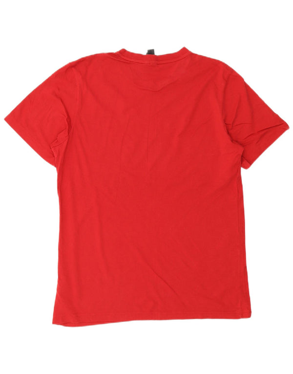 ADIDAS Mens Graphic T-Shirt Top Médio Algodão Vermelho
