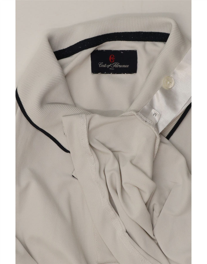 Camisa polo masculina CONTE OF FLORENCE algodão branco médio