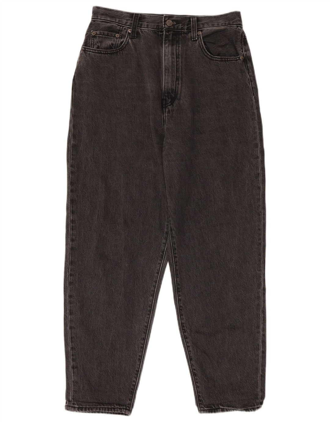 Calça jeans feminina de cintura alta com ajuste solto LEVI'S W29 L27 algodão cinza