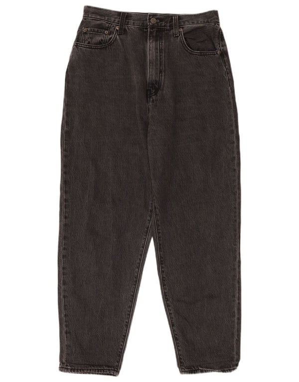 Calça jeans feminina de cintura alta com ajuste solto LEVI'S W29 L27 algodão cinza