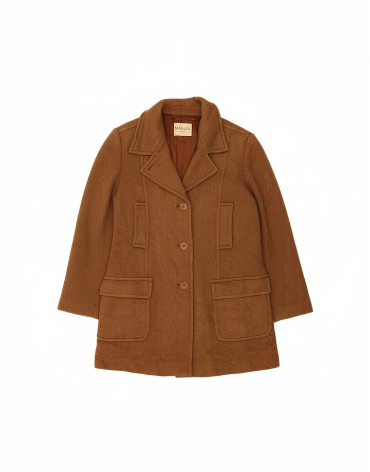 Sobretudo feminino UK 12 lã marrom médio MAX & CO.