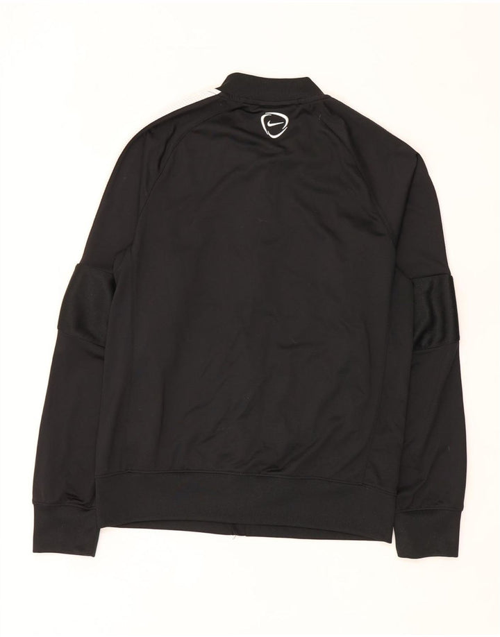 Nike Mens Dri Fit Tracksuit Top Jacket Pequeno Preto Colourblock Poliéster