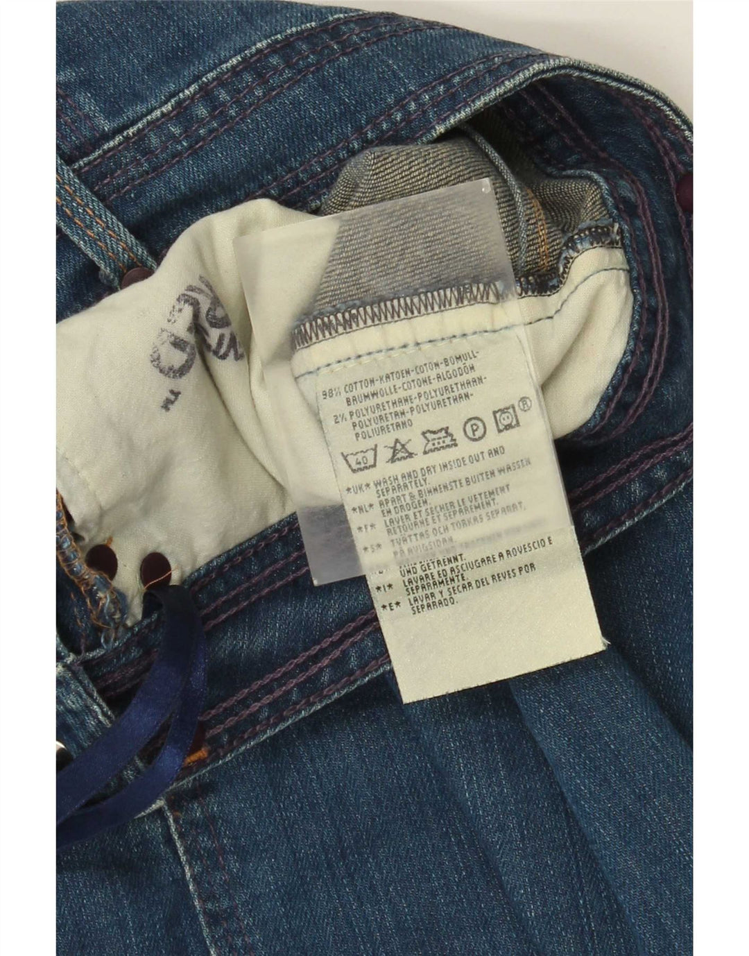 Saia jeans feminina Levi's W28 algodão azul médio