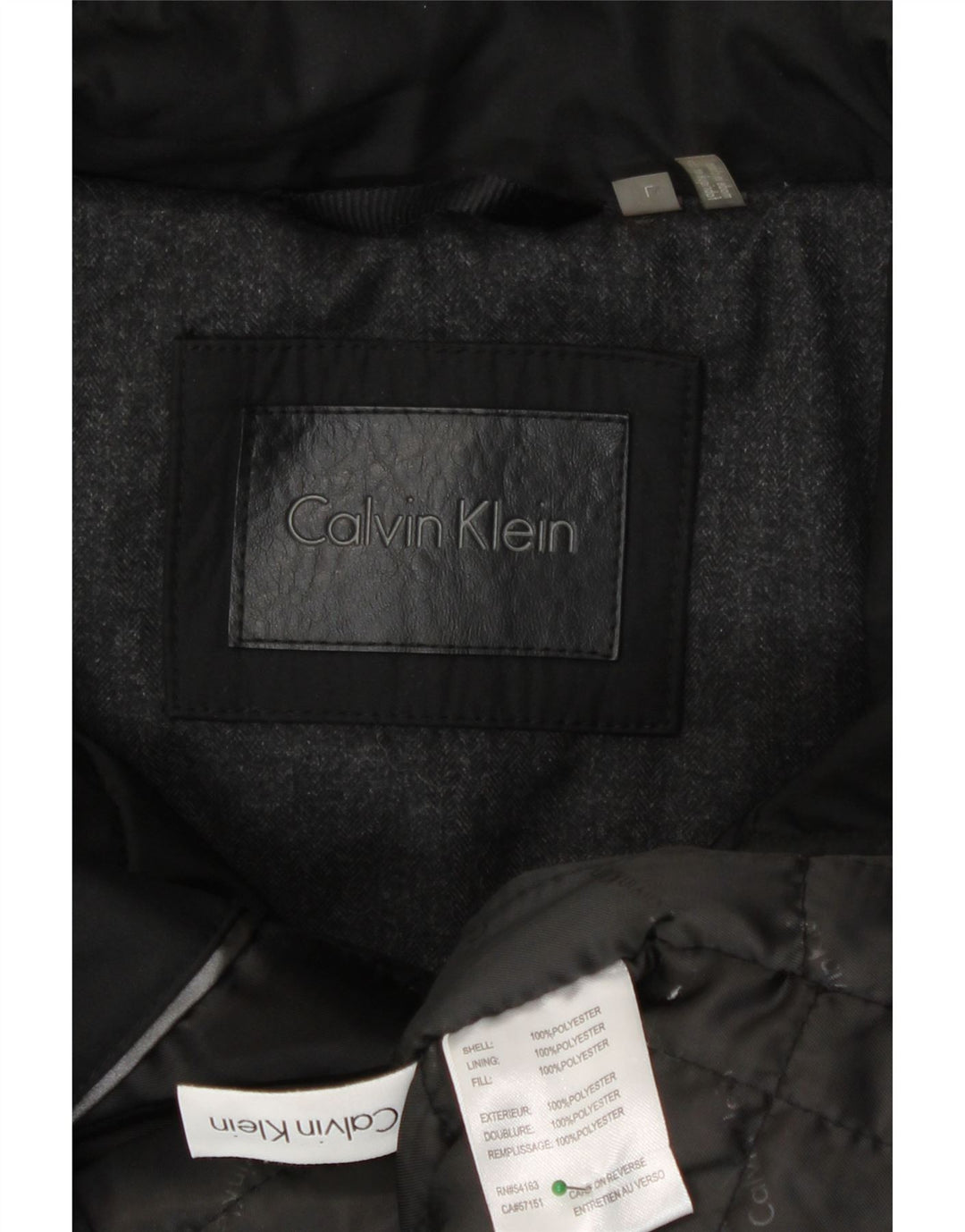 Jaqueta utilitária masculina com capuz Calvin Klein UK 40 poliéster preto grande