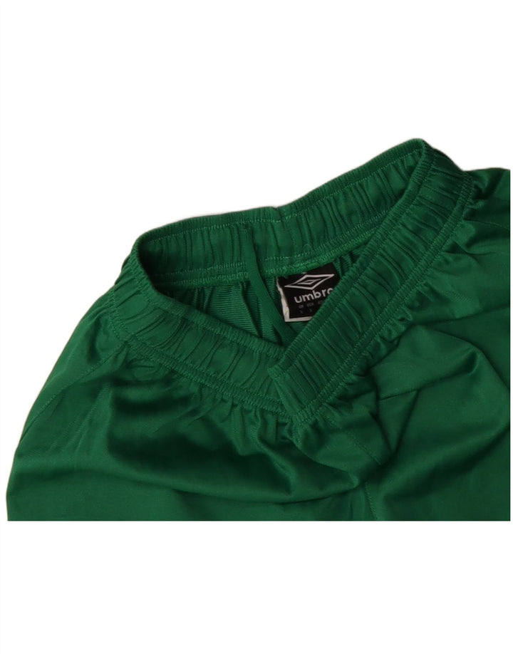 Shorts esportivos masculinos UMBRO em poliéster verde pequeno Colourblock