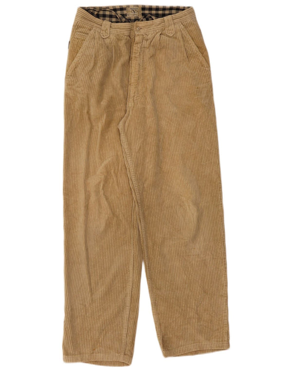 Valentino Mens Pegged Corduroy Trousers W30 L30 Beige