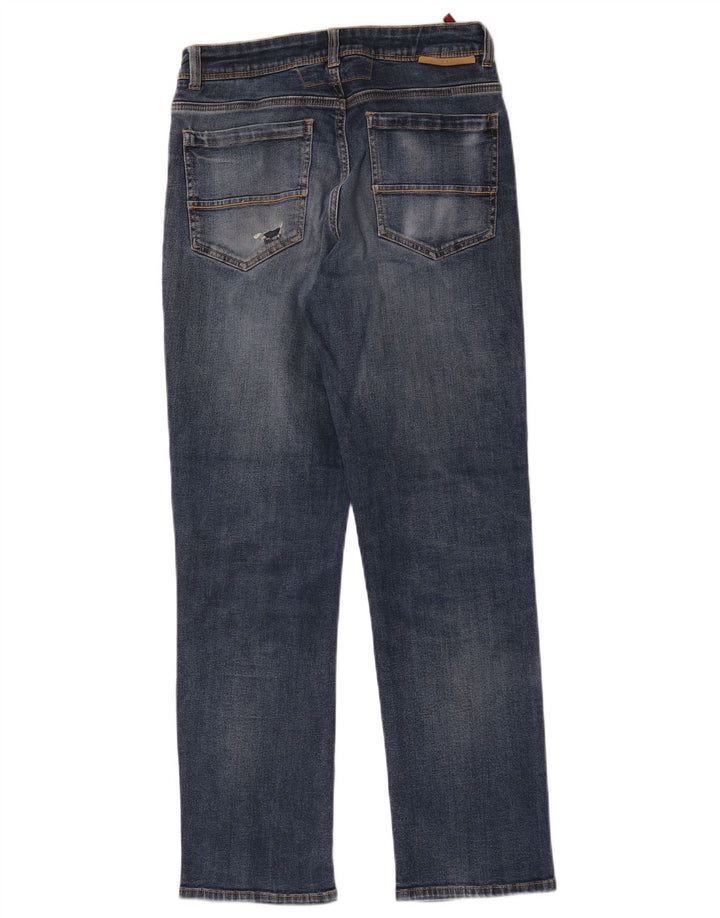 Calça jeans feminina de ajuste regular da Dack IT 46 grande W28 L29 azul marinho