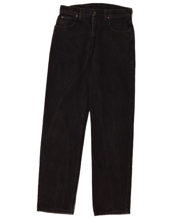 Lee Womens Portland Straight Jeans W32 L34 Algodão Preto