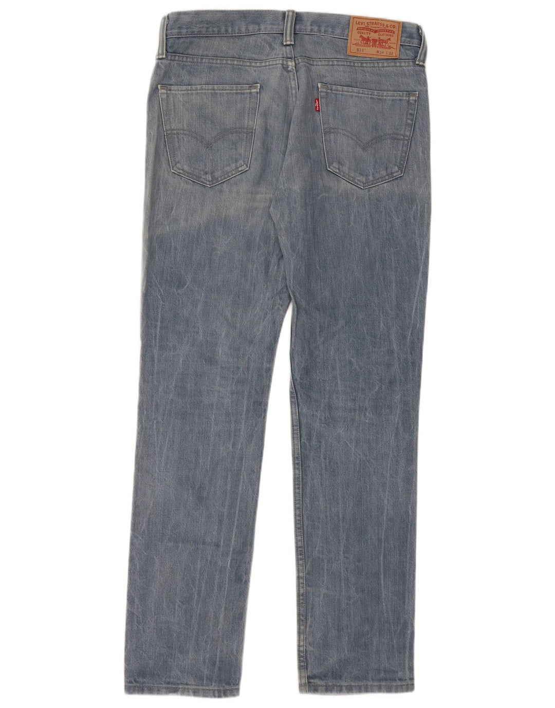 LEVI'S Mens 511 Slim Jeans W34 L32 Blue Cotton