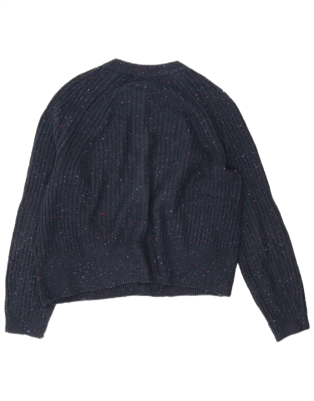 Suéter cardigã feminino Marks & Spencer Reino Unido 14 médio azul marinho manchado