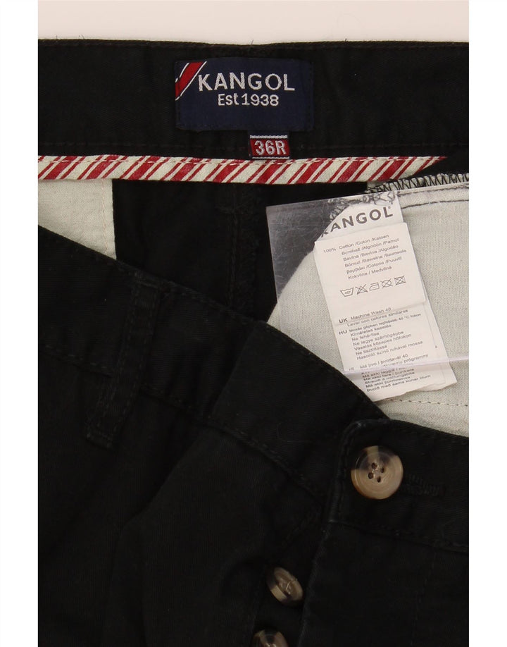 KANGOL Mens Straight Chino Trousers W36 L32 Black Cotton Vintage Kangol and Second-Hand Kangol from Messina Hembry 