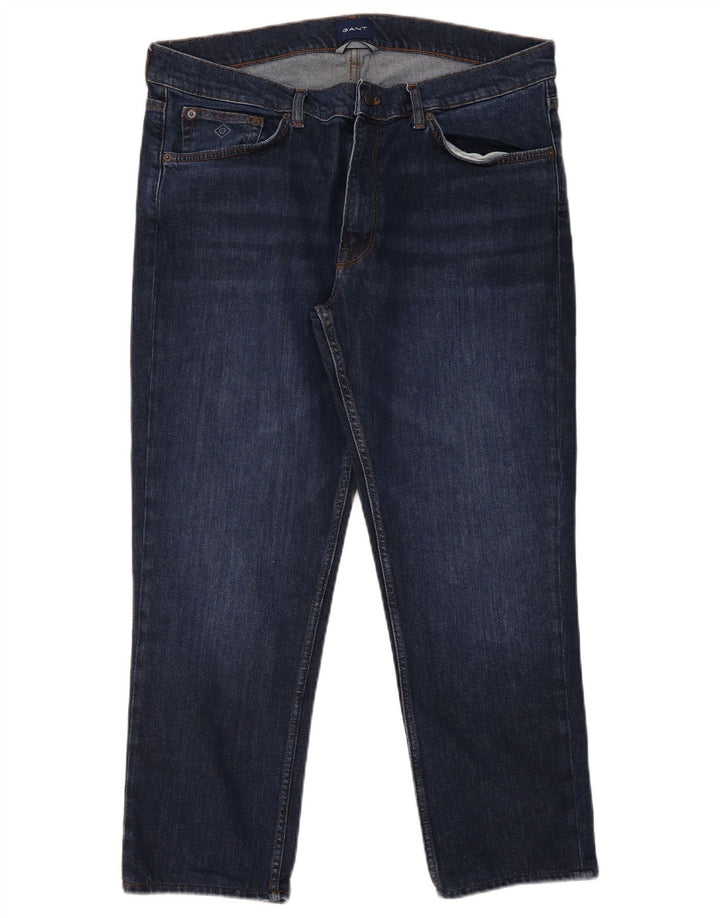 Gant Mens Slim Jeans W38 L27 Azul Marinho Algodão