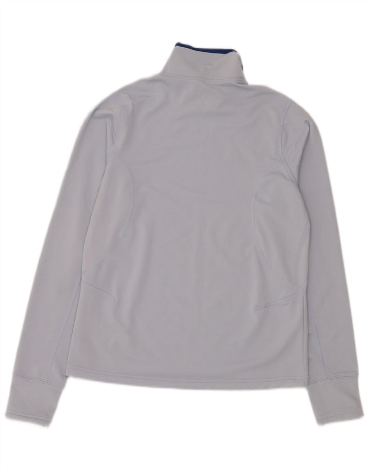 Nike Womens Dri Fit Regular Top Manga Longa US 8/10 Médio Azul Esportes