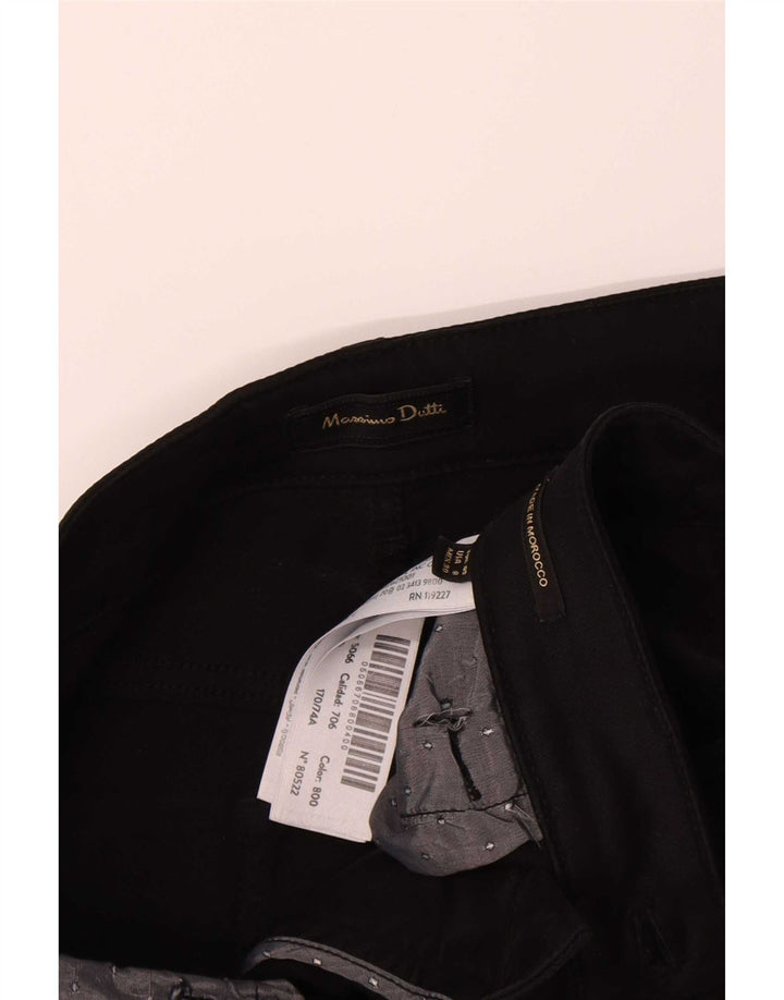 Jeans femininos Massimo Dutti cintura alta slim EU 40 médio W30 L30 preto
