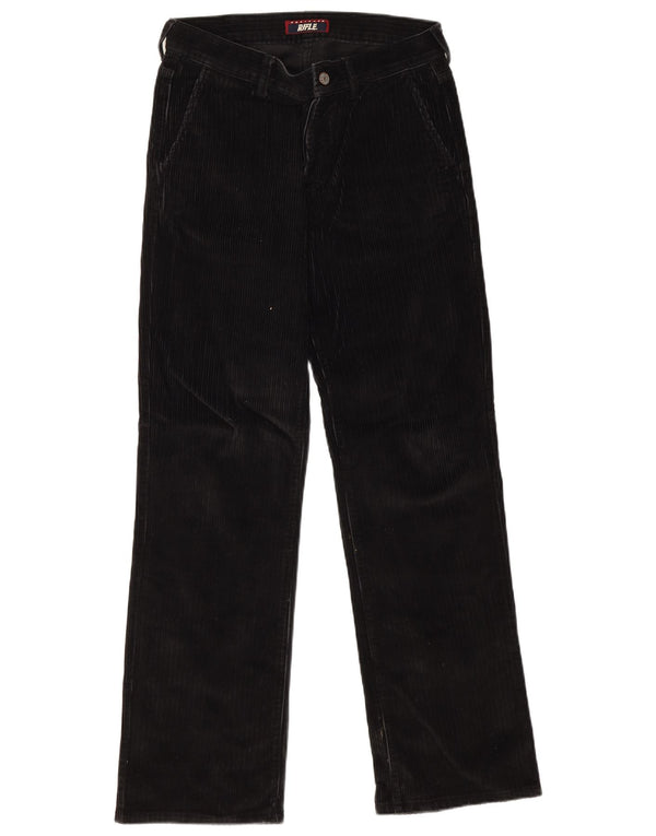 Calça masculina de veludo cotelê Rifle W30 L33 algodão preto