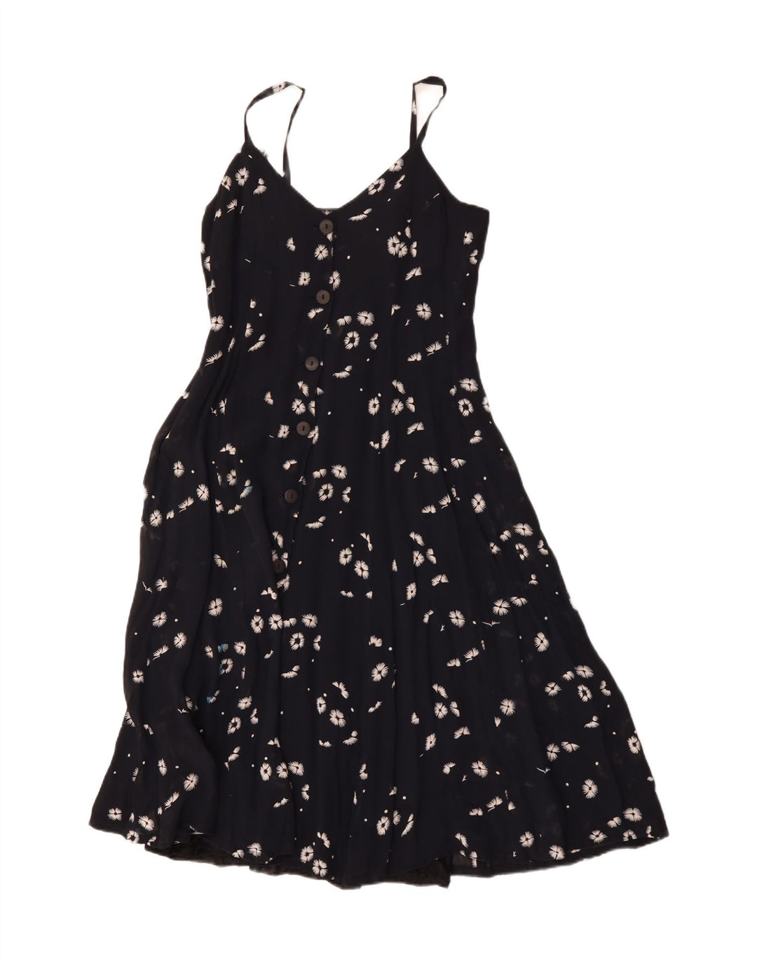 Vestido feminino Artisan UK 12 médio preto floral