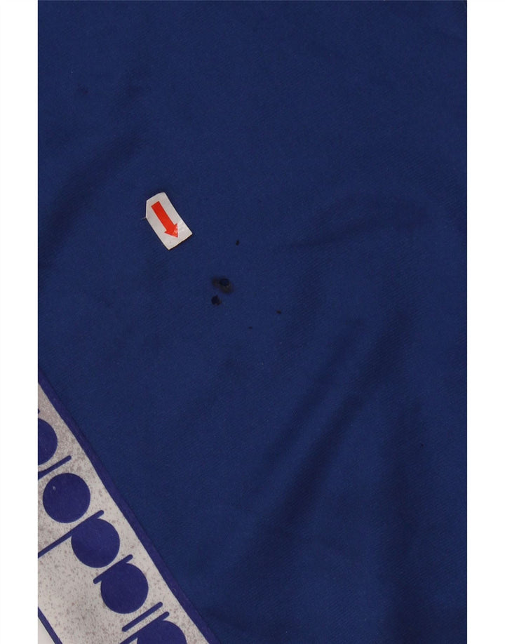 DIADORA Mens Graphic Tracksuit Top Jacket UK 44 XL Azul Poliéster