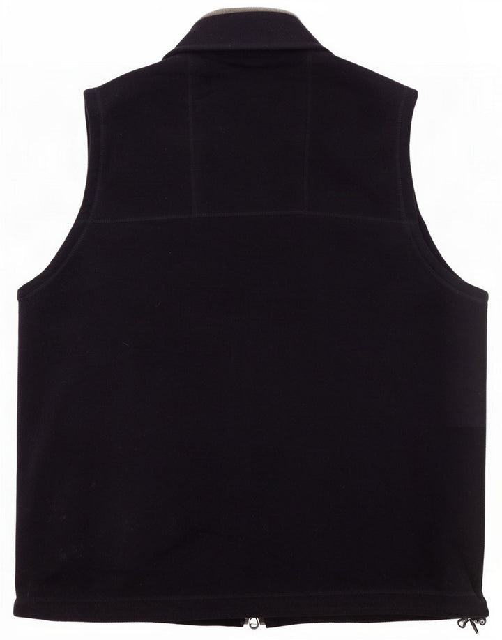Marks & Spencer Mens Fleece Gilet UK 38 Poliéster azul marinho médio