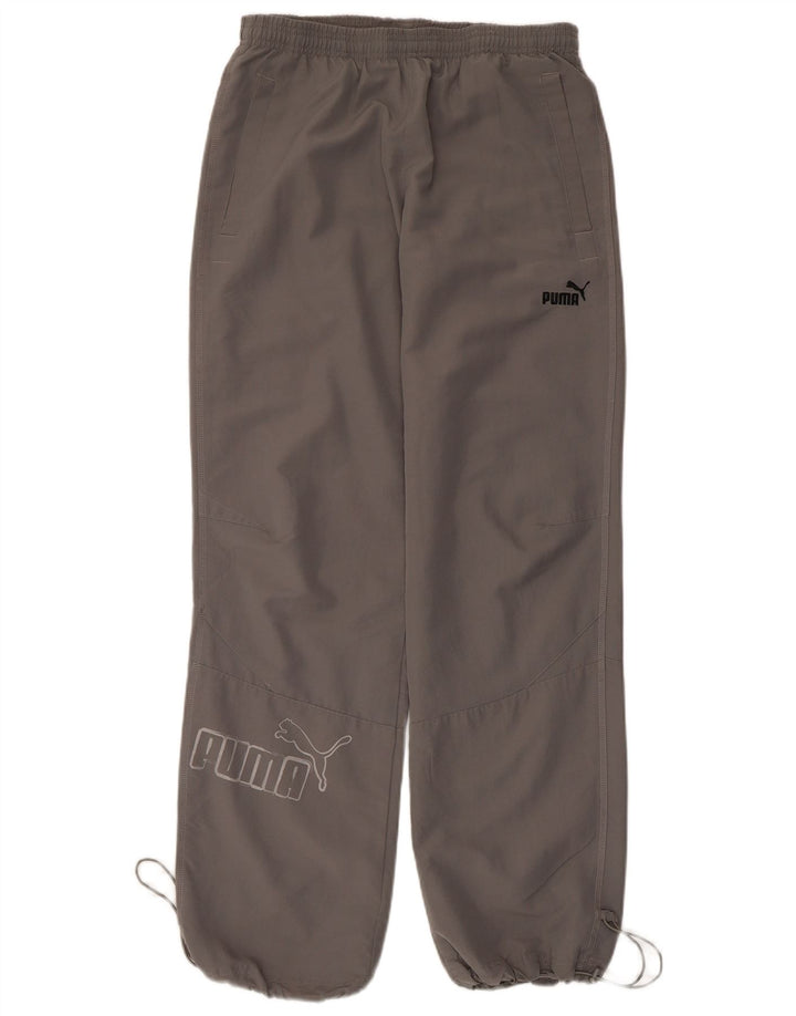 Calça de treino masculina PUMA Graphic Joggers cinza pequeno