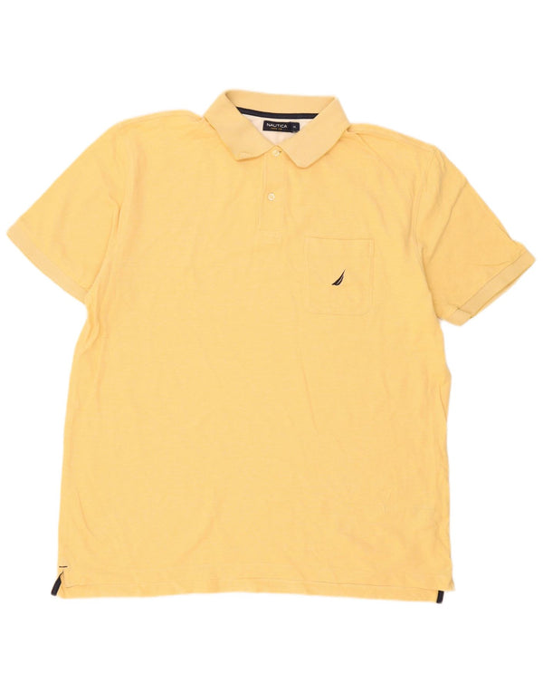 Camisa polo masculina Nautica XL algodão amarelo