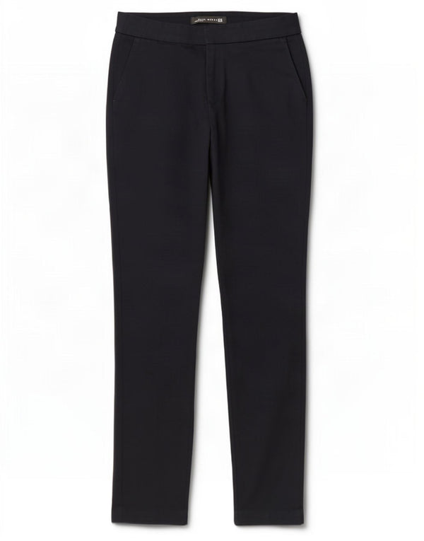 Zara Calça Chino Feminina Slim UE 38 Pequeno W28 L28 Algodão Azul Marinho