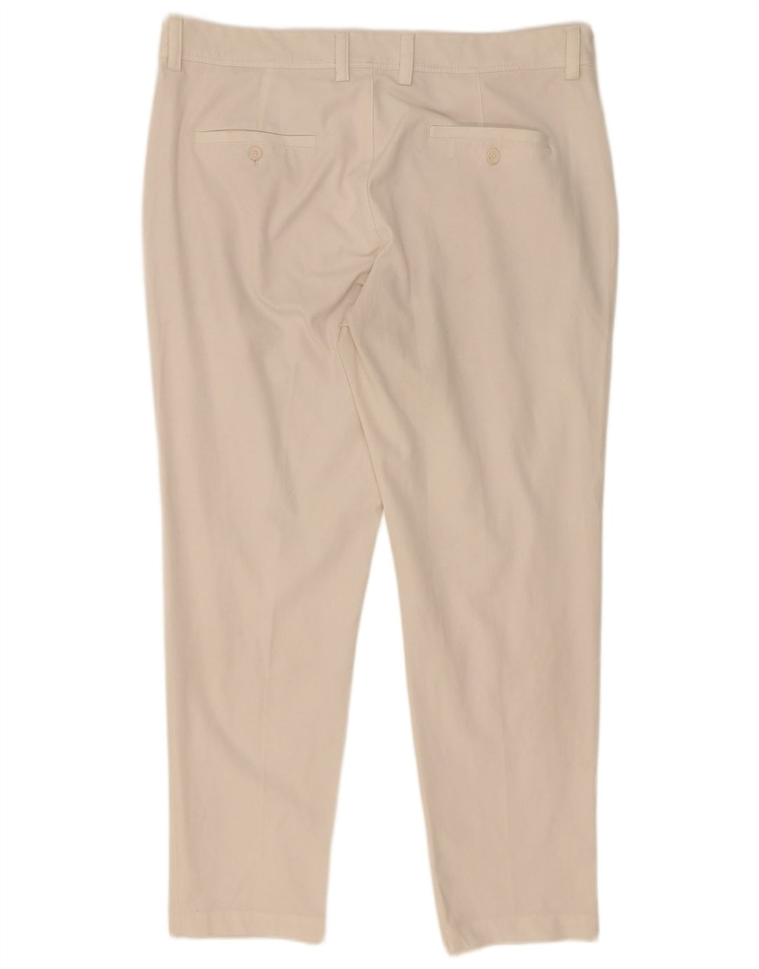 Zara Mens Slim Chino Calças EU 44 Grande W34 L30 Poliéster Branco