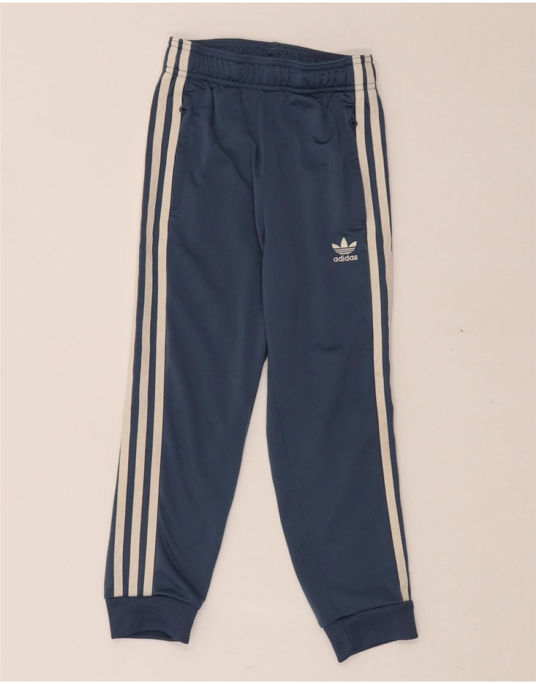 Calças de treino ADIDAS Meninos Joggers 6-7 Anos Azul Poliéster