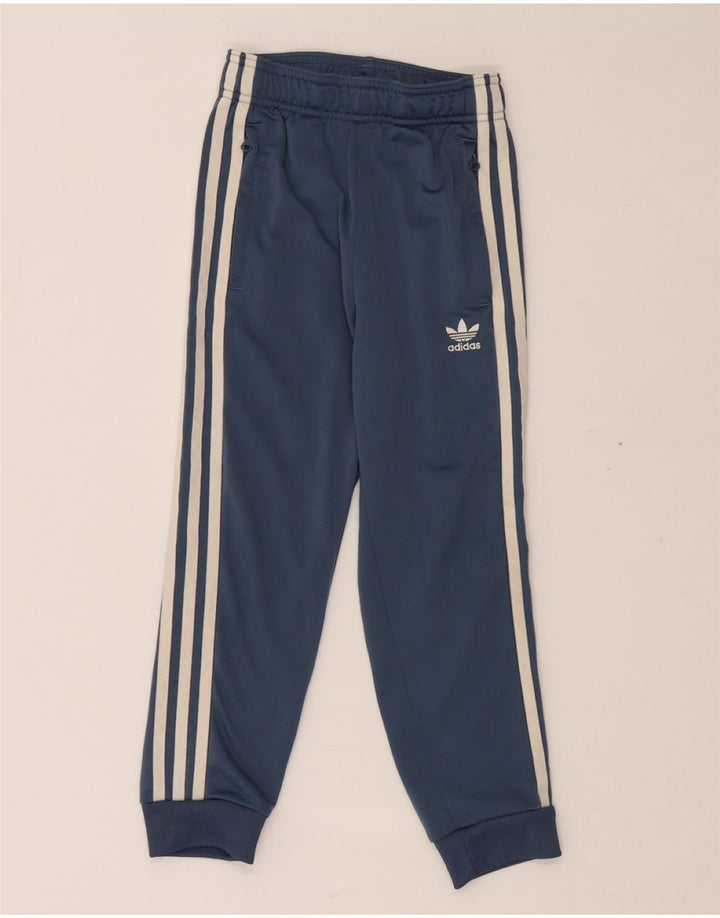 Calças de treino ADIDAS Meninos Joggers 6-7 Anos Azul Poliéster