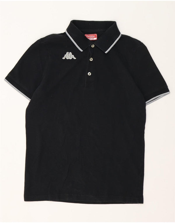 Camisa polo masculina Kappa de algodão preto médio