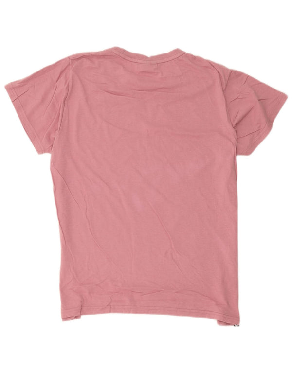 Camiseta masculina Hummel com estampa gráfica grande rosa
