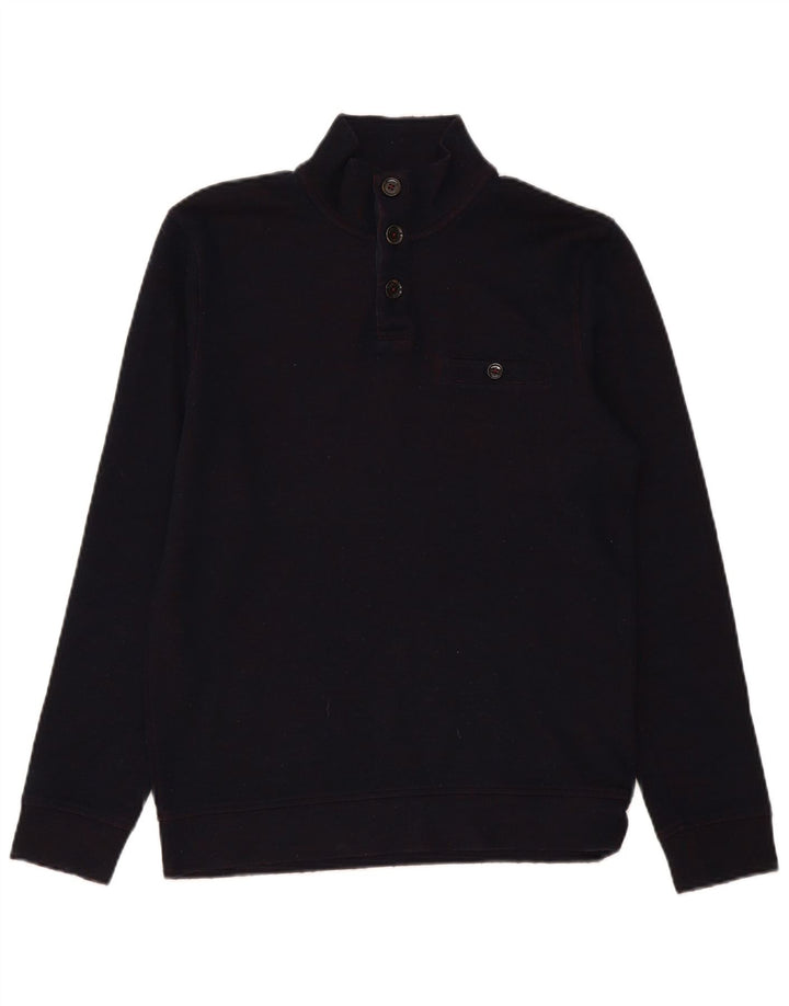 Suéter masculino Ted Baker com gola redonda tamanho 2 pequeno azul marinho moderno