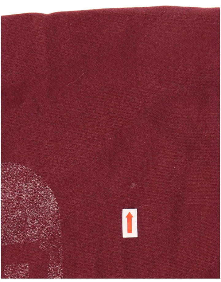 SUPERDRY moletom gráfico masculino jumper médio algodão borgonha