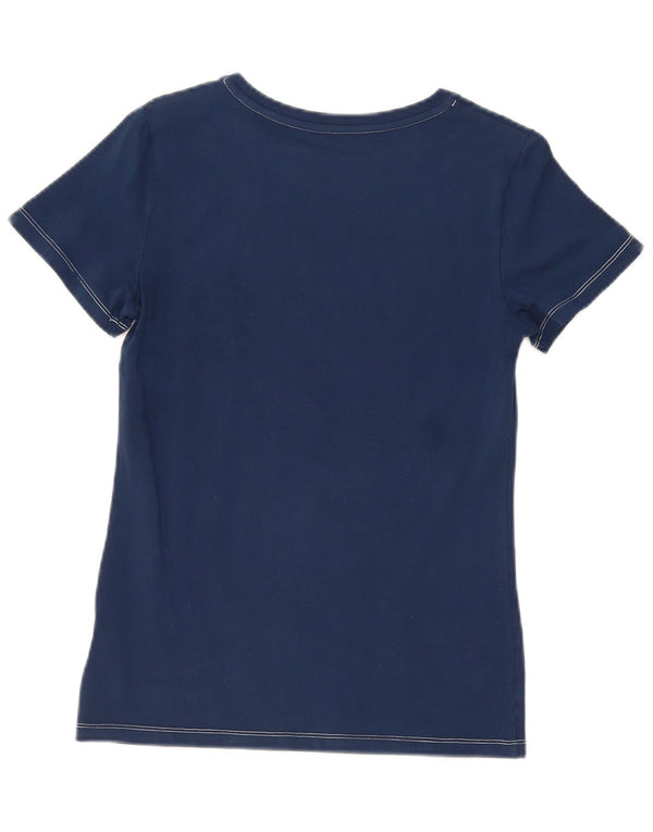 Camiseta feminina CALVIN KLEIN JEANS com estampa gráfica Reino Unido 10 algodão azul marinho pequeno
