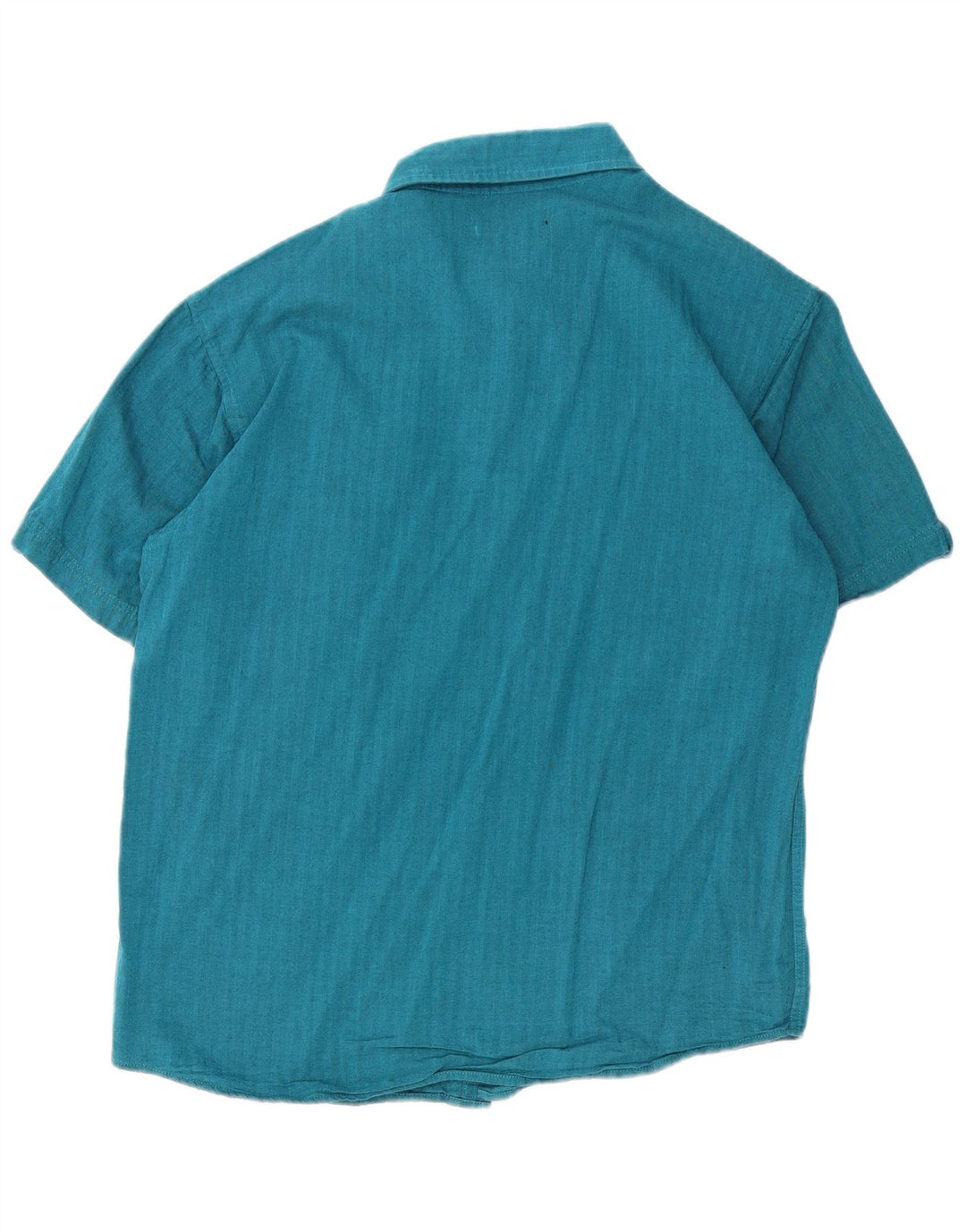 Camisa masculina de manga curta Quiksilver grande algodão espinha de peixe azul