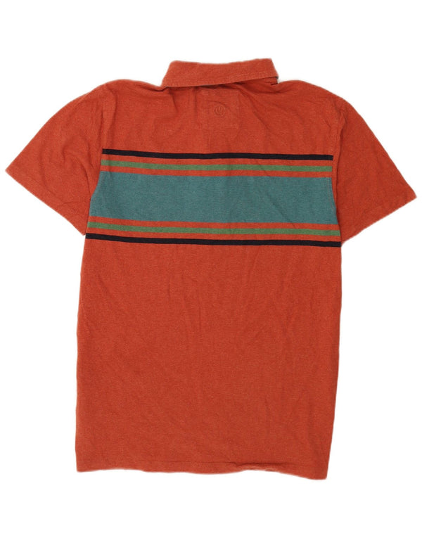 Camisa polo masculina Fat Face grande algodão colorblock laranja