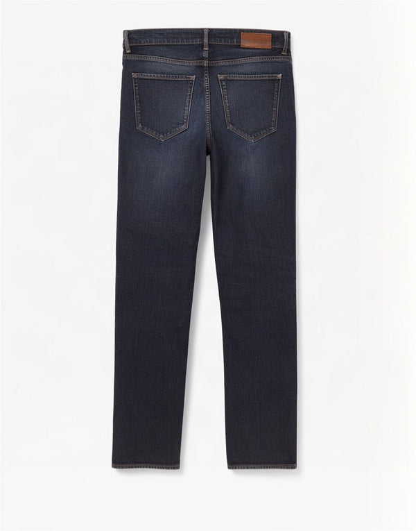 Hugo Boss Mens Straight Jeans W33 L32 Azul Marinho Algodão