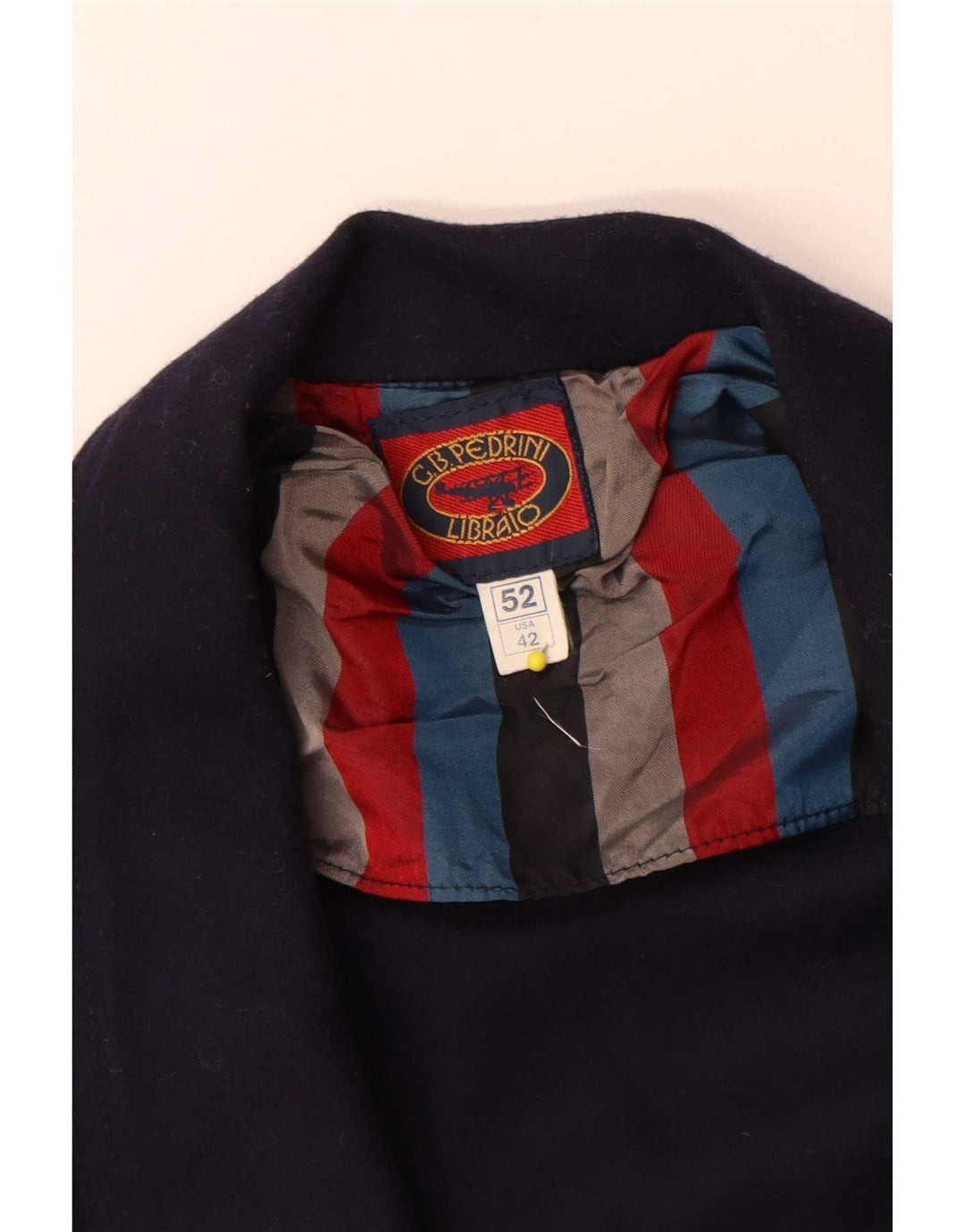 GB.PEDRINI Jaqueta Blazer Masculina com 2 Botões IT52 XL Lã Azul Marinho